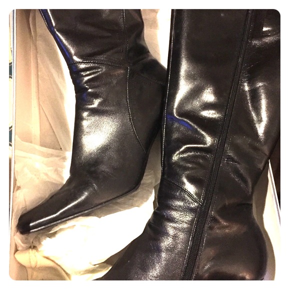 nine west square toe boots
